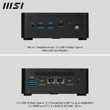 EAN 4711377264402 - MSI Cubi NUC 1MG-014BEU Mini PC Negro 100U Intel® SoC imagen 2