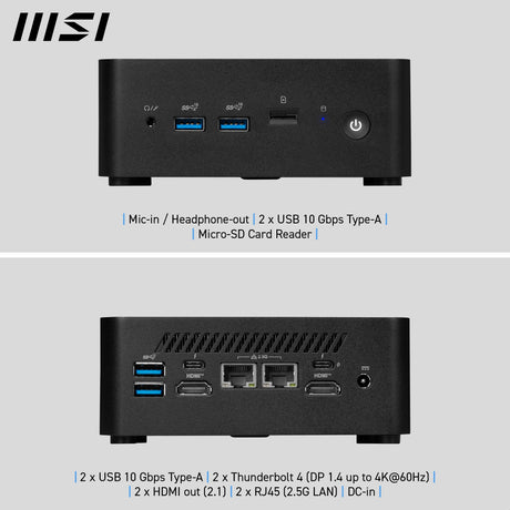 EAN 4711377264402 - MSI Cubi NUC 1MG-014BEU Mini PC Negro 100U Intel® SoC imagen 2