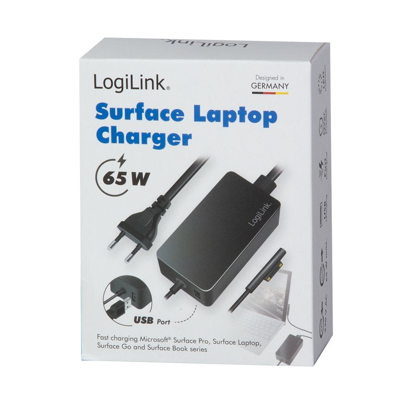 Cargador Portatil   65w 1 Puert. Usb + Especial Y Compatible Con Microsoft Surface Cable De 1.50m  Logilink