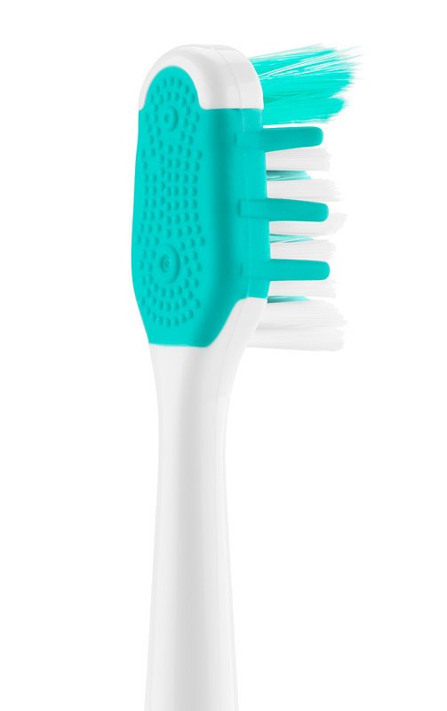 Cepillo Dental Eta Eta070990010   Sonetico, Funcionamiento A Batería Larga, 2 Modos, 2 Cabezales, 1 Batería Aaa, Blanco