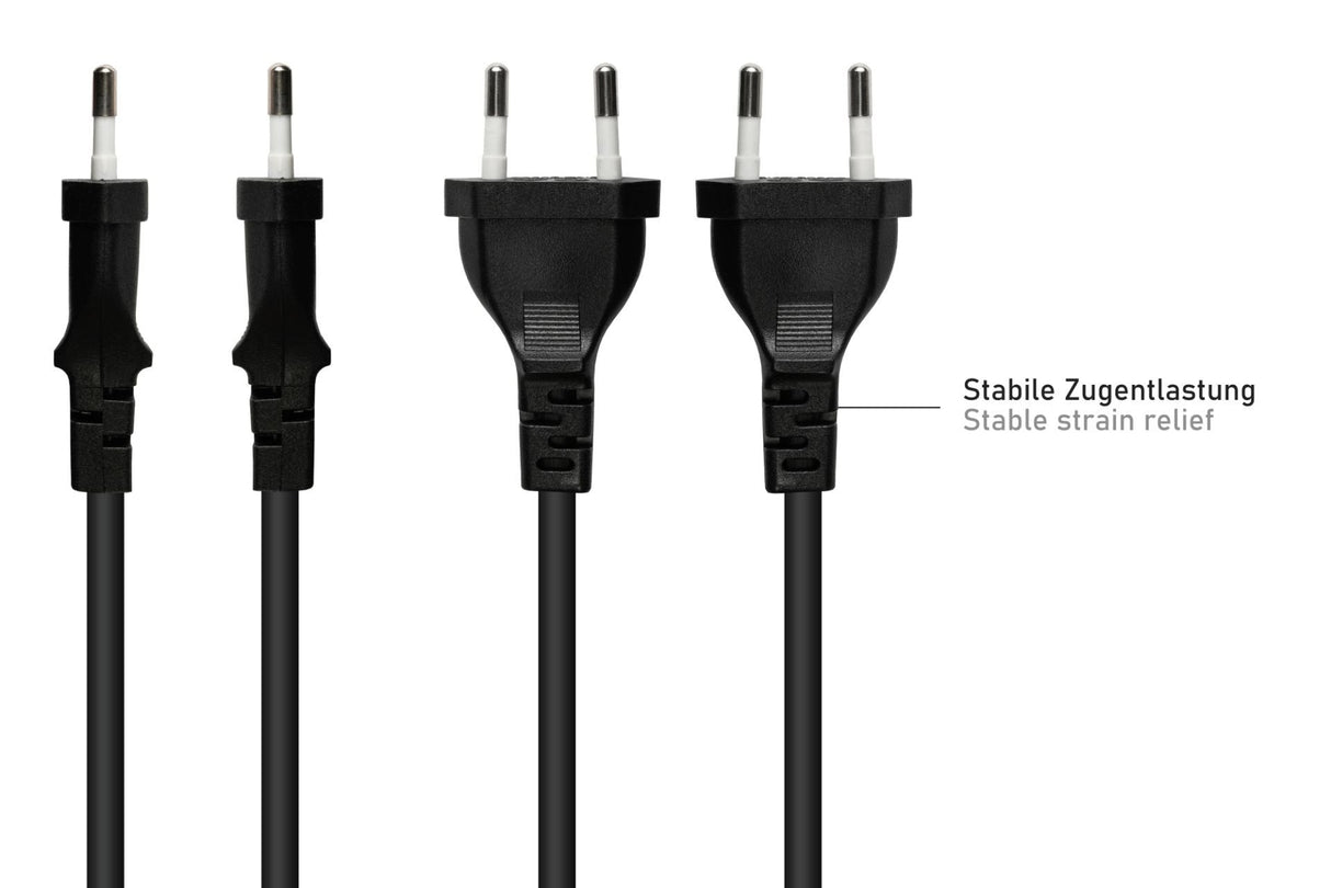 Kabelmeister Euro-Cable De Alimentación An Open End Negro 1,5 M