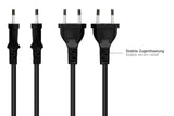 Kabelmeister Euro-Cable De Alimentación An Open End Negro 1,5 M