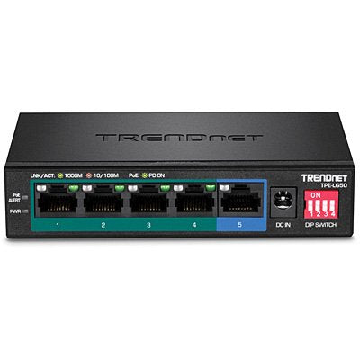 EAN 0710931161304 - Trendnet TPE-LG50 switch No administrado Gigabit Ethernet (10/100/1000) Energía sobre Ethernet (PoE) Negr imagen 2