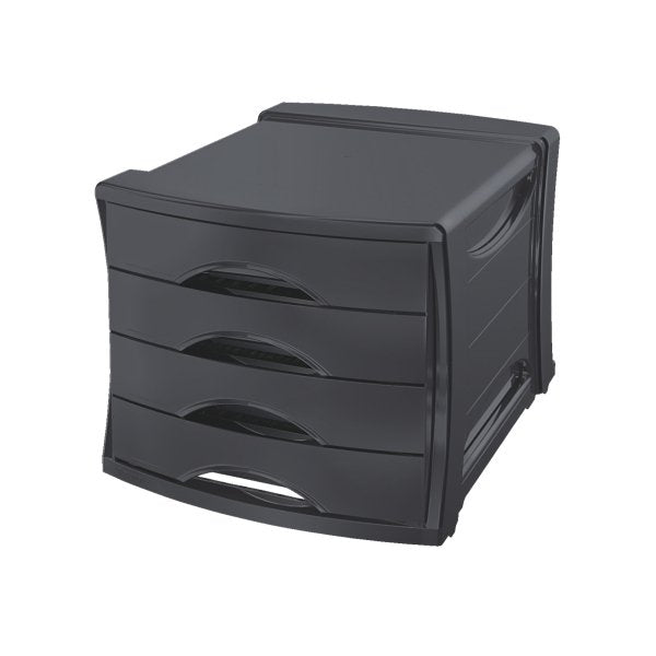 Esselte Europost Vivida Buc De 4 Cajones - 2 Medidas De Cajon - Deslizamiento Suave - Base Con Goma Antideslizante -