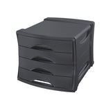 Esselte Europost Vivida Buc De 4 Cajones - 2 Medidas De Cajon - Deslizamiento Suave - Base Con Goma Antideslizante -