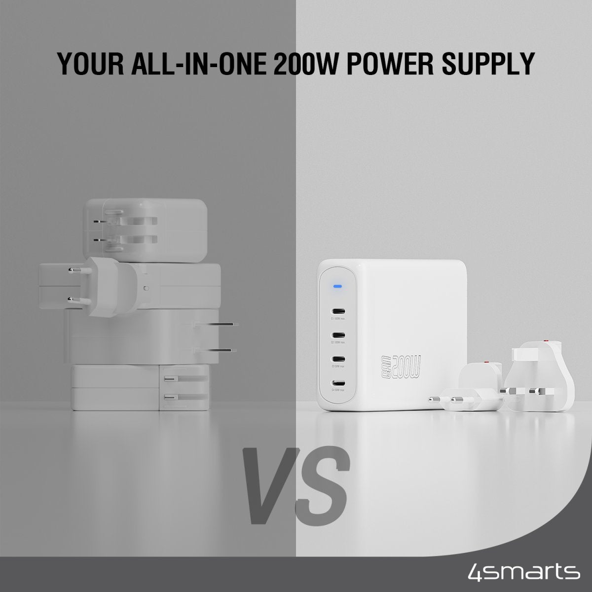 EAN 4252011906376 - 4smarts 544200 adaptador e inversor de corriente Interior 10 W Blanco imagen 4