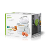 Nedis Batidora Mezcladora Bol Giratorio 2lt  200 W  5 Ajustes Velocidad Funcion Turbo Blanco/Gris