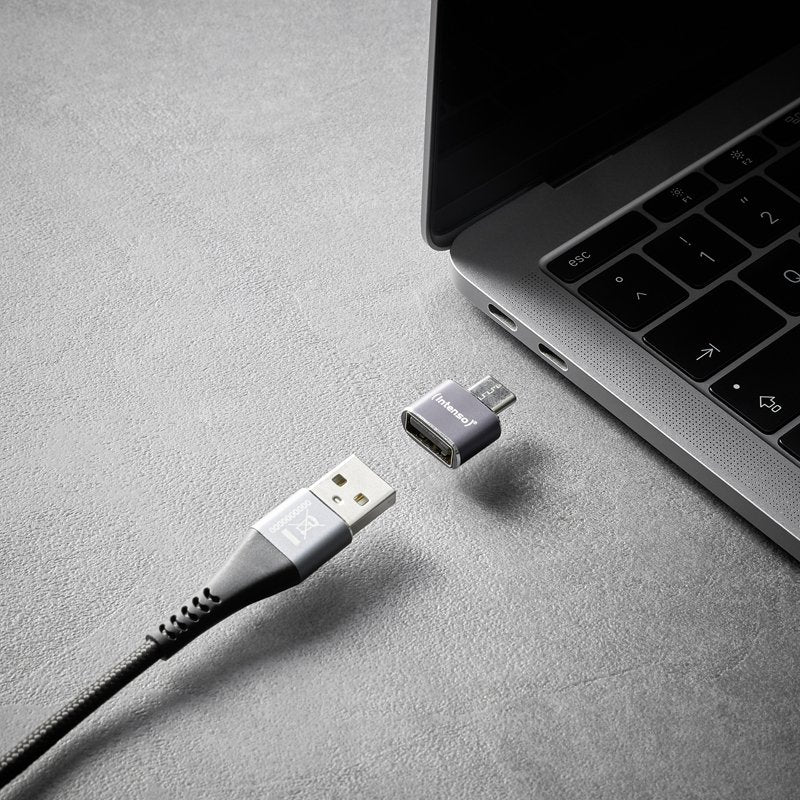 Intenso 3-Pack Usb Adaptador Usb-A -> Usb-C C480c Aluminium