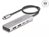 EAN 4043619642304 - DeLOCK 64230 hub de interfaz USB Tipo C 10000 Mbit/s Gris imagen 2