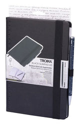 Troika Bloc De Notas Black Slimpad A5 Dunkelblauer Stift