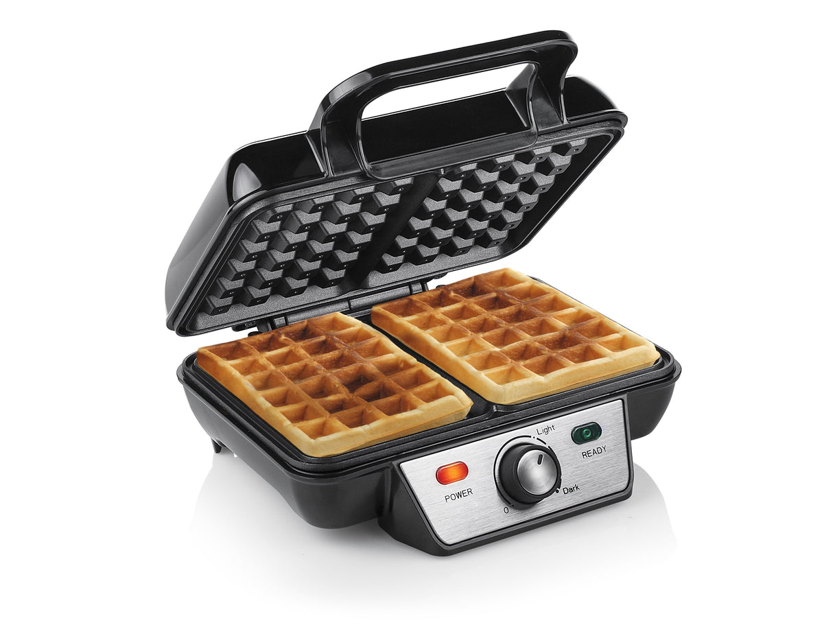 Gofrera Tristar Wf-2195, Gofres Belgas, Potencia 1000 W, Número De Gofres - 2, Acero Inoxidable Negro