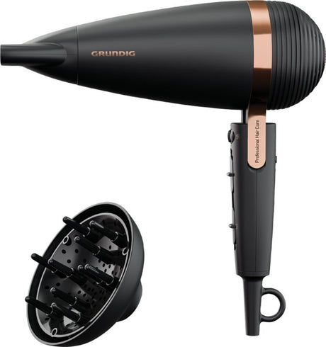 EAN 4013833039075 - Grundig HD 8080 secador 2300 W Negro, Oro rosa imagen 2