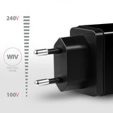 Axagon Acu-Qs24, Cargador De Red RãPido E Inteligente, 2x Puerto Usb Qc3.0 / Afc / Fcp + 5v-1.2a, 24w
