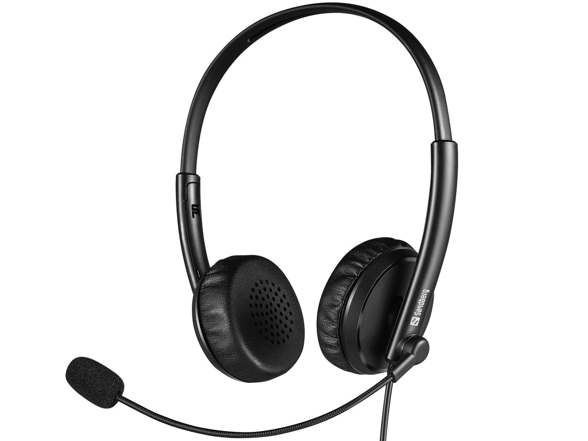 Auriculares Sandberg Office Con Microfono, Usb + Conector De 3,5 Mm, Estereo, Negro