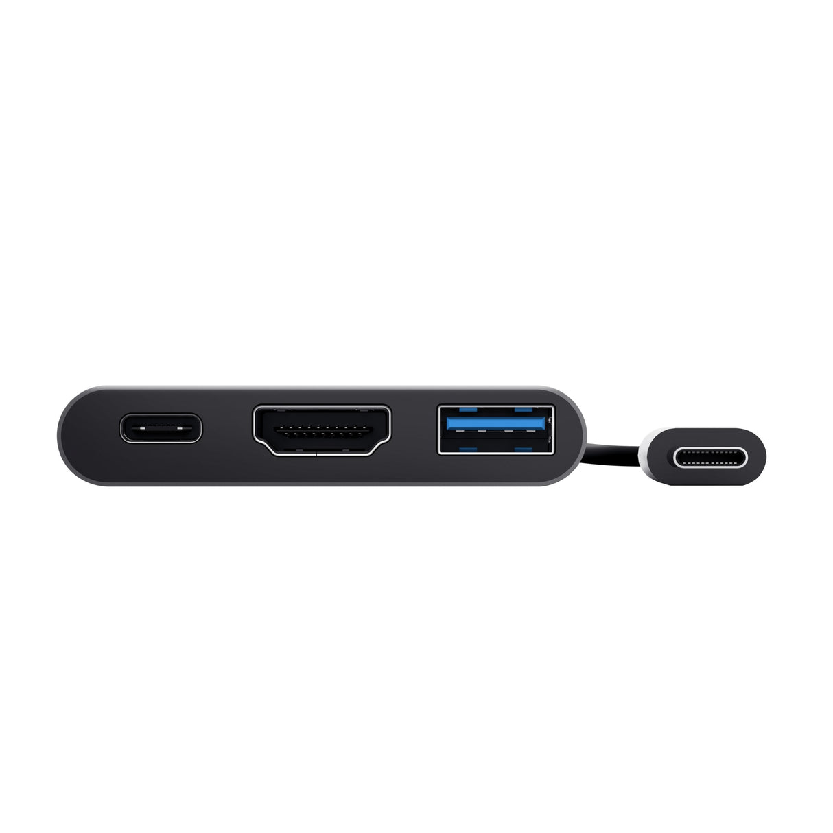 Conversor Trust Dalyx 3 In 1 Usb Tipo-C Macho Hdmi Hembra Usb Usb Tipo-C Pd 10cm Gris