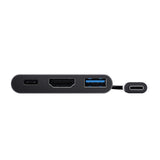 Conversor Trust Dalyx 3 In 1 Usb Tipo-C Macho Hdmi Hembra Usb Usb Tipo-C Pd 10cm Gris
