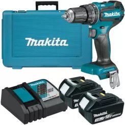 Makita Akku-Schlagbohrschrauber Dhp485rfe 2x3.0ah 18v