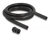 Delock Cableschutzschlauch 2 M X 18,5 Mm Mit 2 X Pg13,5 Schlauchverschraubung Set Schwarz