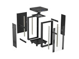 Lanberg Rack Cabinet 19" Free-Standing 24u 600x600 Flat Pack With Glass Door Lcd Negro V2