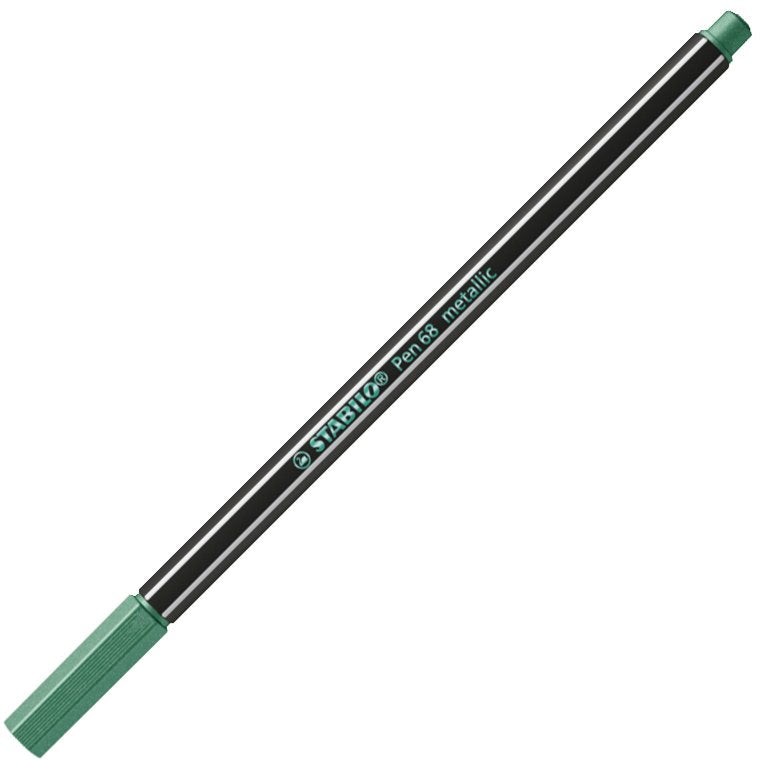 Stabilo Rotulador Pen 68 Metallic En Estuche De Metal 8 C/Surtidos Metálicos