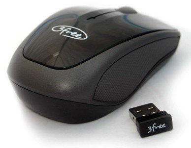 Raton 3free Optico Inalambrico Usb Negro 3f-Mcw401