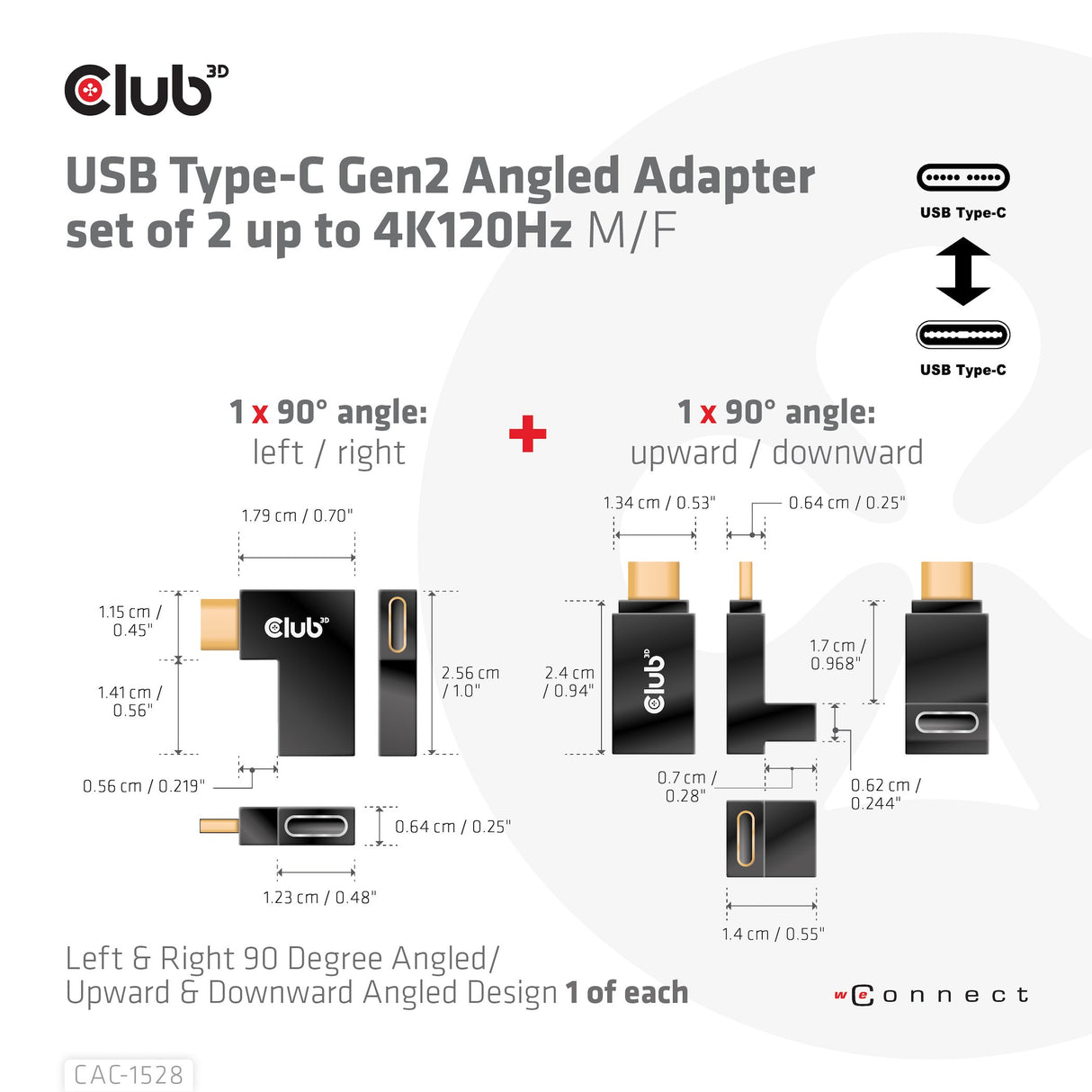 EAN 8719214472146 - CLUB3D CAC-1528 cambiador de género para cable USB C Negro imagen 4
