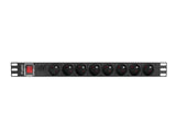 EAN 5901969429732 - Lanberg PDU-08E-0200-BK unidad de distribución de energía (PDU) 8 salidas AC 1U Negro imagen 1
