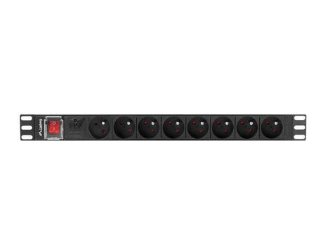 EAN 5901969429732 - Lanberg PDU-08E-0200-BK unidad de distribución de energía (PDU) 8 salidas AC 1U Negro imagen 1