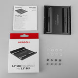 Axagon Rhd-125b, Marco De Metal Para 1x 2.5 "Hdd / Ssd Hasta 3.5" Posición, Negro