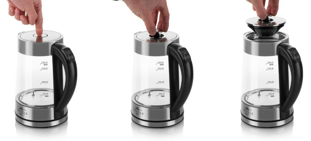 EAN 8590393325658 - Eta Crystela Digi II tetera eléctrica 1,7 L 2200 W Acero inoxidable, Transparente imagen 3