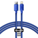 Baseus Type-C - Lightning Cable, Crystal Shine Series Fast Charging Data Cable 20w 1.2m Blue (Cajy000203)