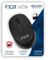 Inca Raton Iwm-243rs 1600 Dpi,Candy Design Negro, 2,4ghz