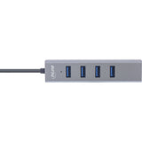 Hub Inline Usb 3.2 Gen.1 Tipo C (4x Usb-A 5gbps), Otg, Caja De Metal