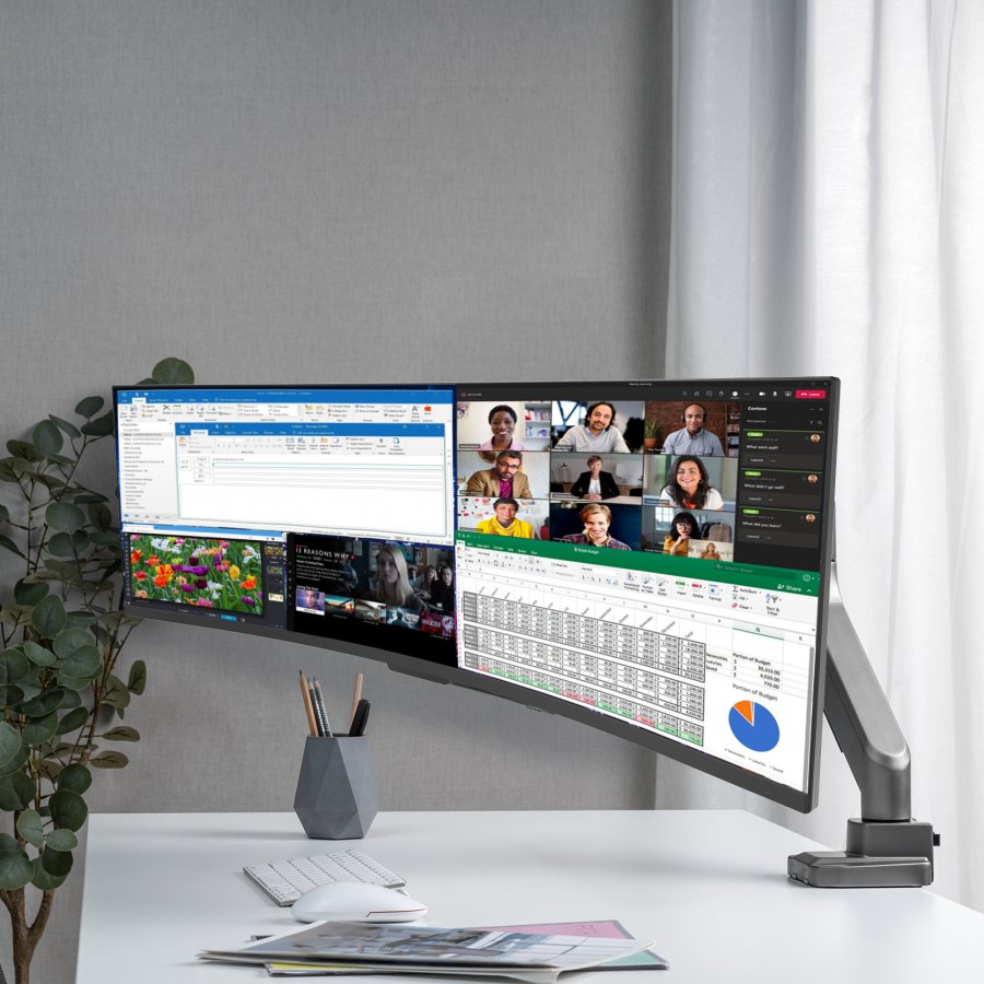 EAN 0662919114997 - V7 DM1HDS soporte para monitor 124,5 cm (49") Escritorio Negro, Plata imagen 10