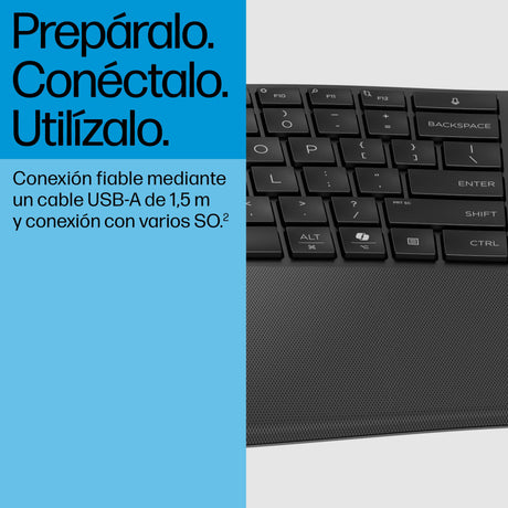 EAN 197498232690 - HP 485 Comfort Wired Keyboard teclado Oficina USB Negro imagen 8