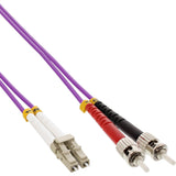 Cable Duplex De Fibra Óptica Inline Lc/St 50/125?M Om4 15m