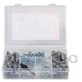 Fischer Meister-Box Gk + Tornillos + Ganchos, Tacos (Gris Claro, 100 Piezas, Con Herramienta De Ajuste) 513892