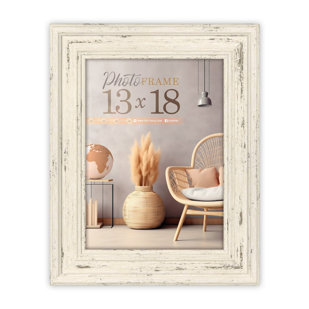 Zep Palermo White          15x20 Kunststoff Rahmen         Pm268w