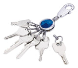 Llavero Troika Around The World De Anilla Azul, Plata