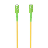 Aisens Cable Fibra Óptica Latiguillo G657a2 3.0 9/125 Smf Simplex Cpr Dca Lszh, Sc/Apc-Sc/Apc, Amarillo, 5.0m