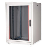 Roline 19-Zoll Netzwerkschrank Basic 22 He, 800x800 Bxt Glastr Grau