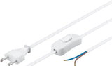 Cable Alimentacion Cee-7/16, Int. A E. Pelado 1.50m Blanco