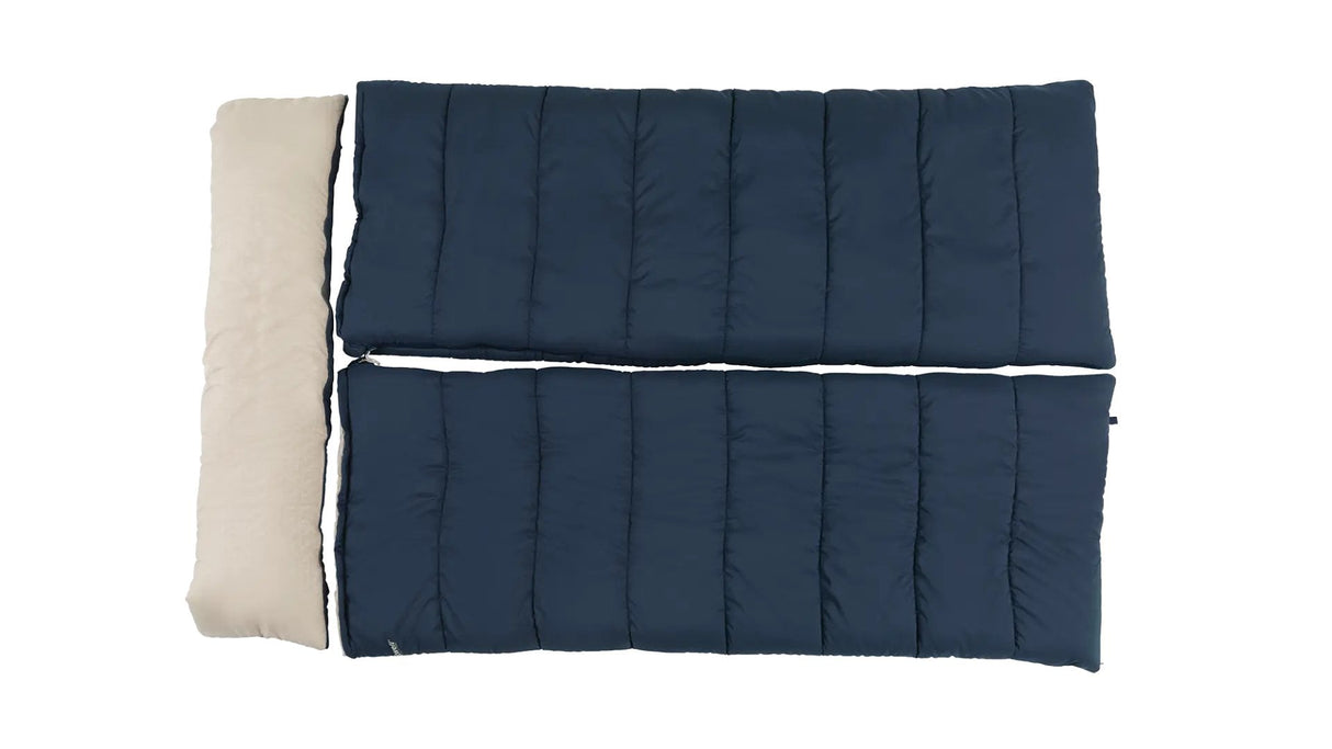 Outwell Contour Lux Double Sleeping Bag, Deep Blue