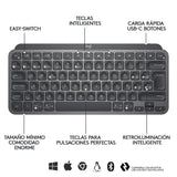 Teclado Español Logitech Mx Keys Mini Rf Wireless + Bluetooth Qwerty Grafito