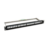 Keymone,Modulträger, 19\"Patchpanel Para 24xtp-Modul, 1he(T152mm), Negro, Synergy 21,