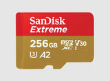 Sandisk Micro Sdxc Extreme 256gb 190/130 Mb/S A2 C10 V30 Uhs-I U3 Sdsqxav-256g-Gn6ma