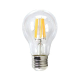 Bombilla Led Silver Electronic Eco Filamento Trans. Estandar 6w=80w -  E27 -  3000k Luz Calida