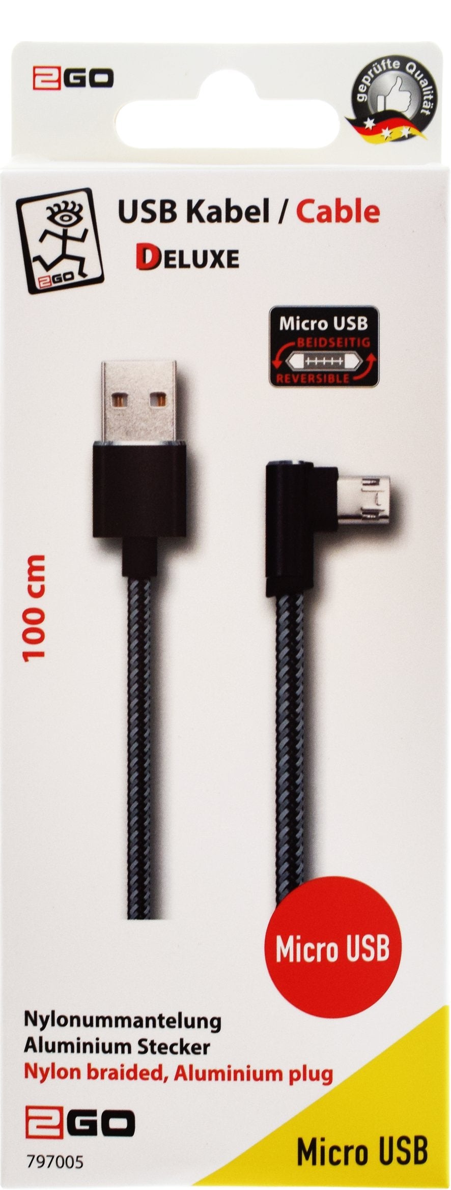2go Cable Micro-Usb 1m Bl. Wi