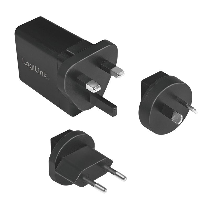 Logilink Usb-A Travel Charger, 18 W, Gan, 1-Port, 1x Usb-A (Qc), Negro