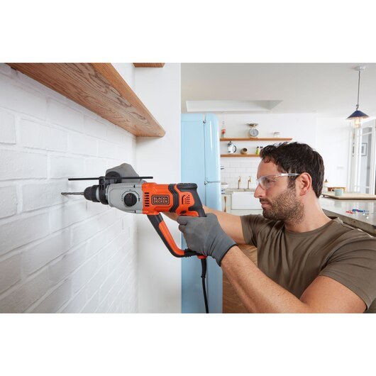 Black+Decker Behs02k-Qs, Martillo Perforador Negro/Naranja